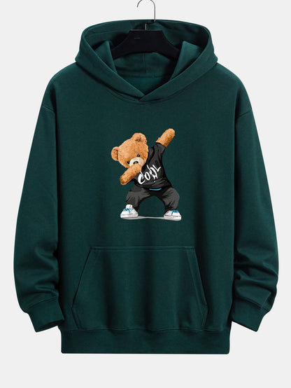 Cool Bear Print Relax Fit Hoodie