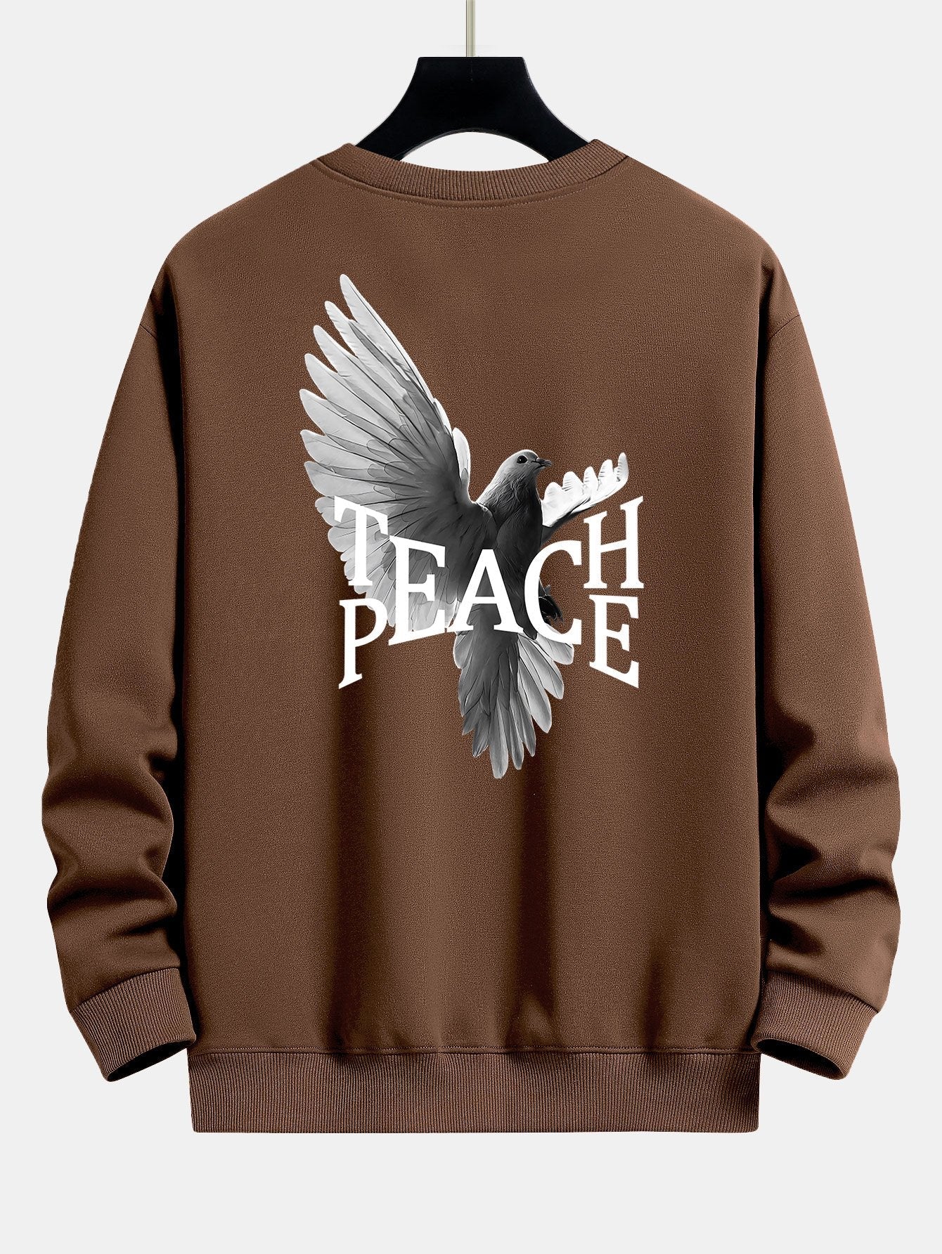 Peace Dove Back Print Relax Fit Sweatshirt