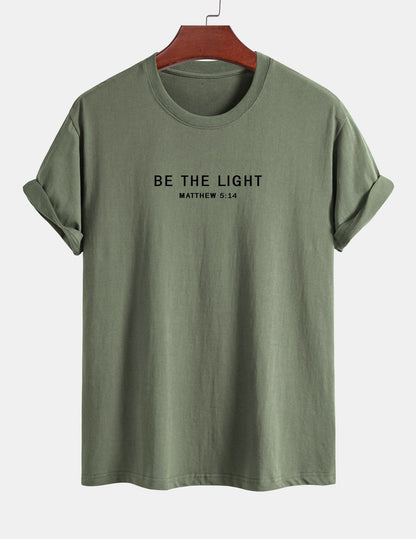 Regular Fit Be The Light Print Cotton T-Shirt