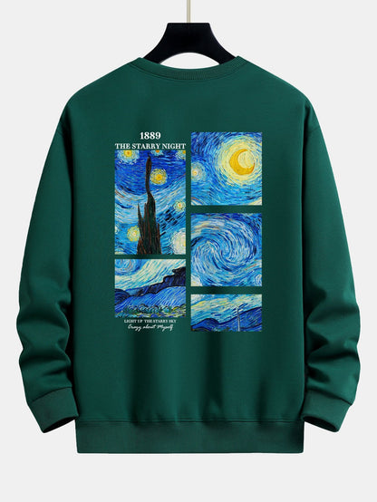 Starry Sky Back Print Relax Fit Sweatshirt