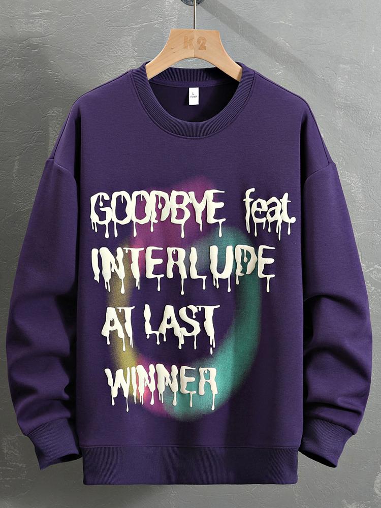 Graffiti Slogan Print Sweatshirt