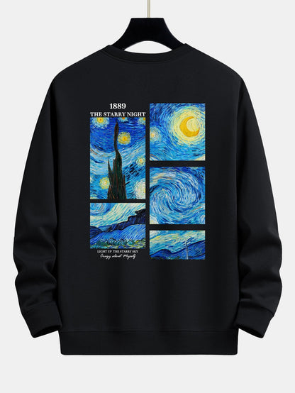 Starry Sky Back Print Relax Fit Sweatshirt