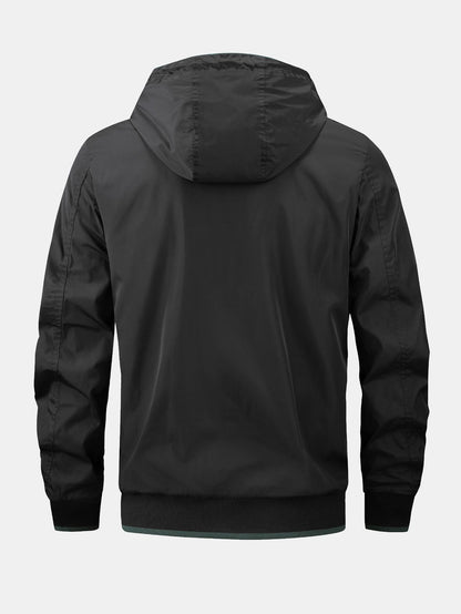 Contrast Detachable Hooded Jacket