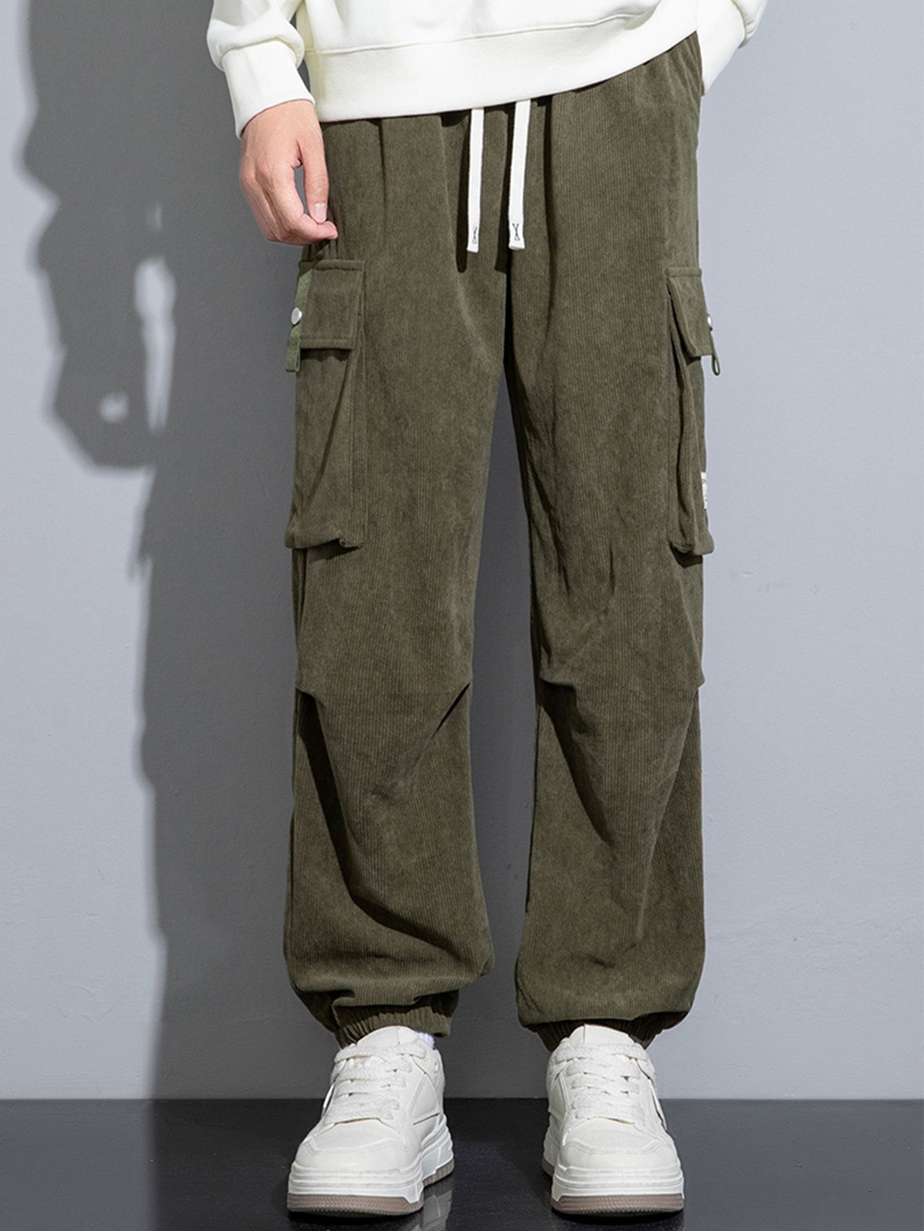 Corduroy Cargo Jogging Pants