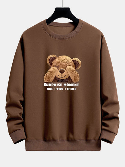 Slogan Bear Slogan Print Relax Fit Sweatshirt