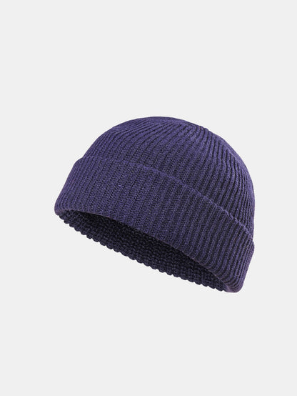 Solid Color Warm Knit Beanie Hat