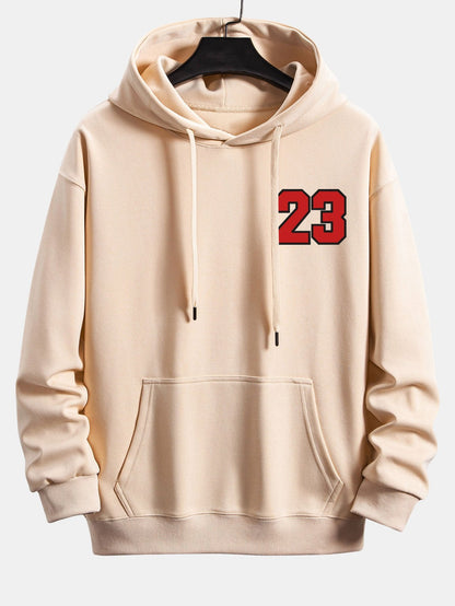 Number 23 Print Relax Fit Hoodie