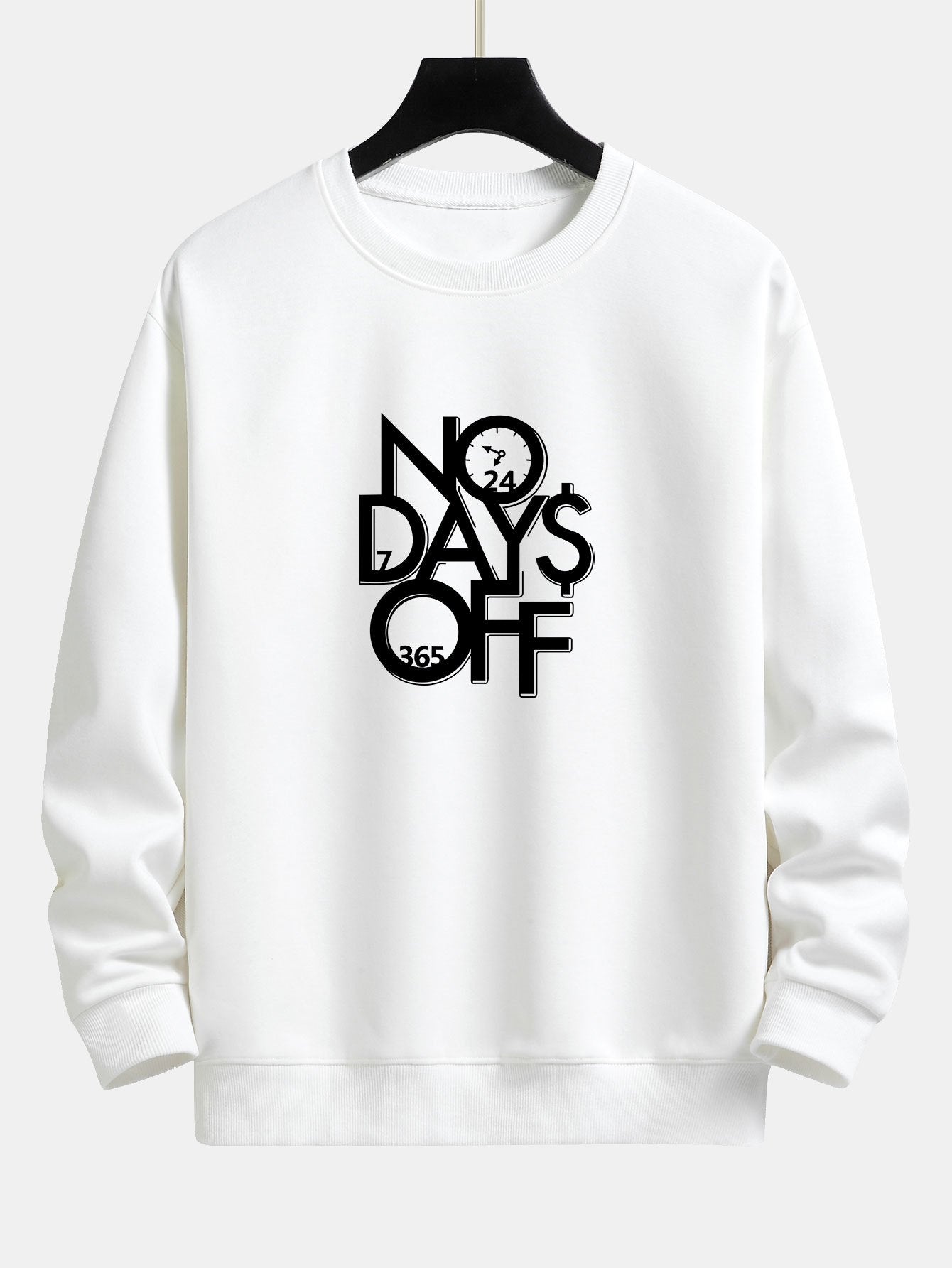 No Days Off Print Relax Fit Sweatshirt