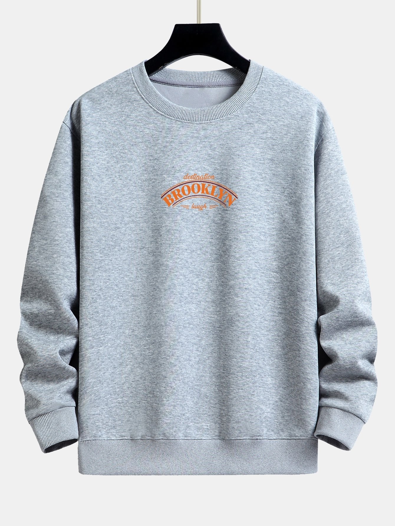 Brooklyn Slogan Print Relax Fit Sweatshirt