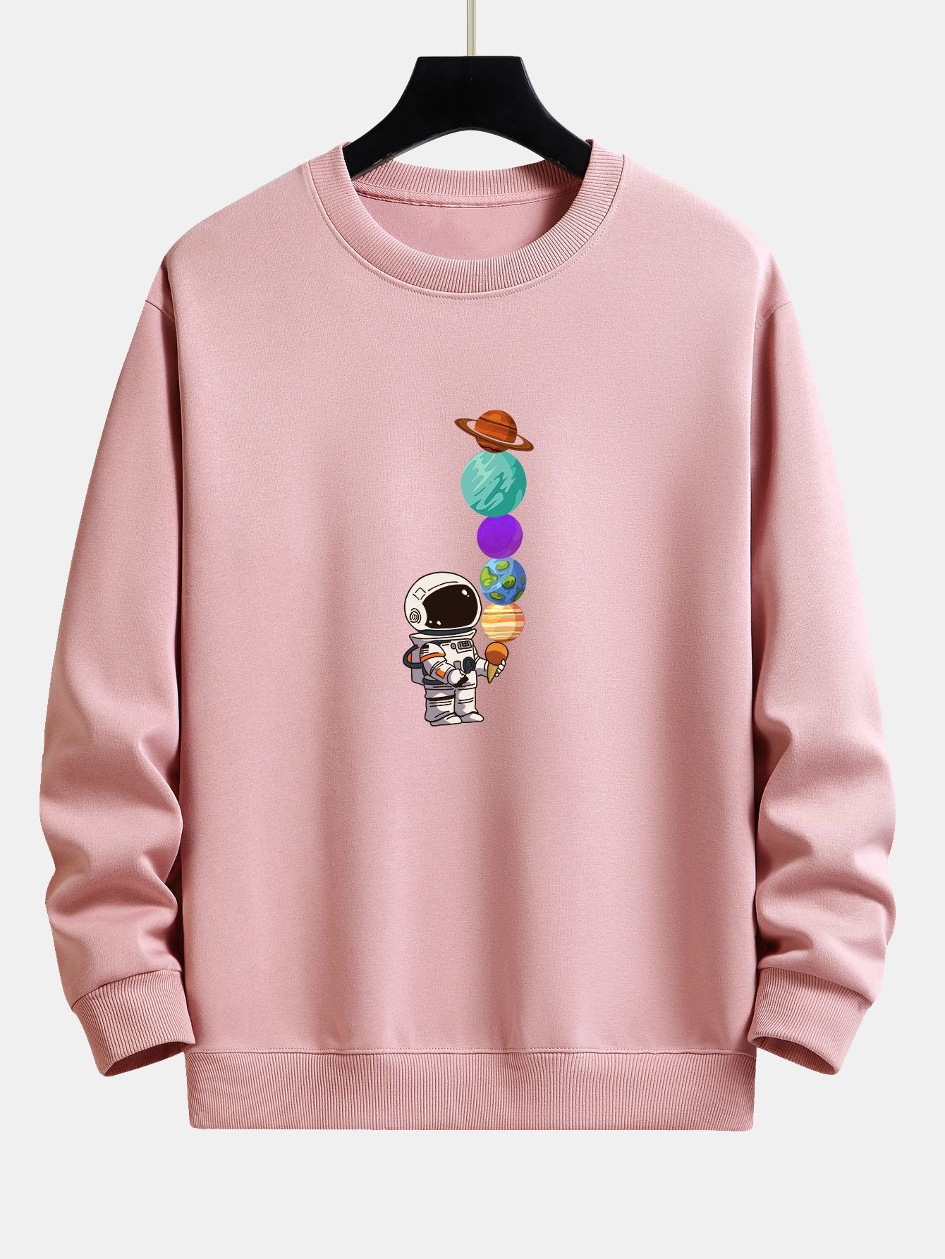 Planet Astronaut Print Relax Fit Sweatshirt