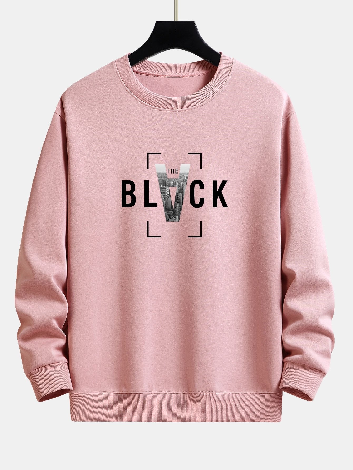 Black Print Relax Fit Sweatshirt