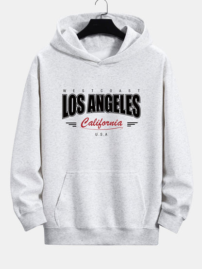 Los Angeles Print Relax Fit Hoodie