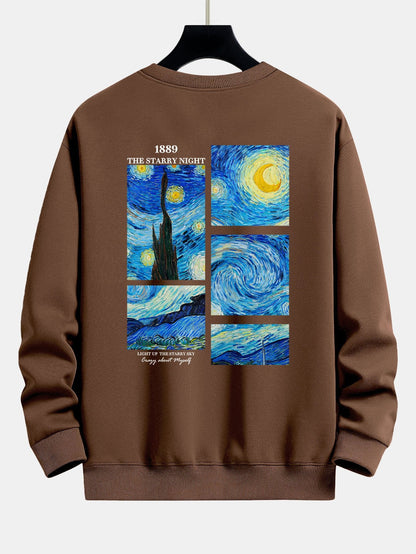 Starry Sky Back Print Relax Fit Sweatshirt