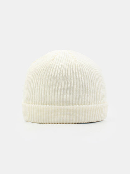 Solid Color Warm Knit Beanie Hat