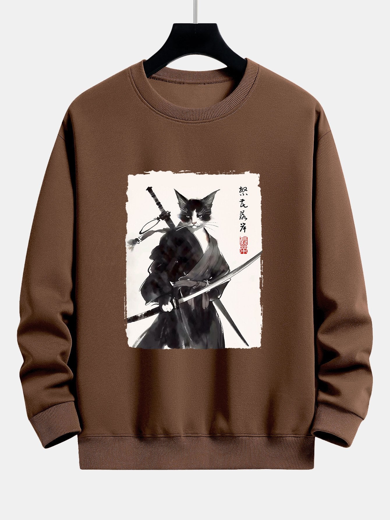 Warrior Cat Print Relax Fit Sweatshirt