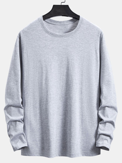 Basic Long Sleeve Cotton T-Shirt