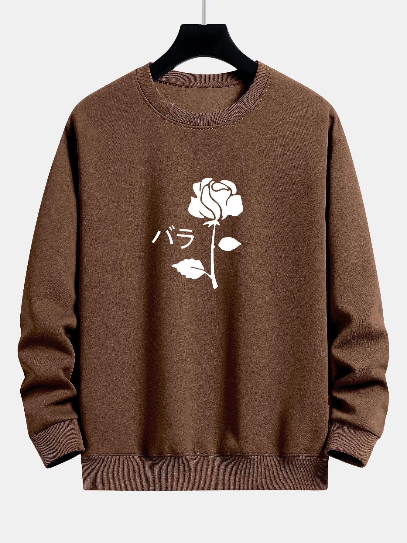 Rose Print Relax Fit Sweatshirt