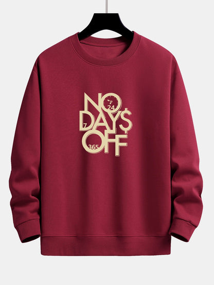 No Days Off Print Relax Fit Sweatshirt