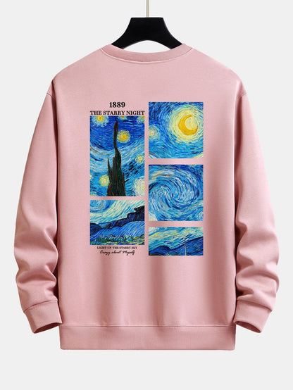 Starry Sky Back Print Relax Fit Sweatshirt