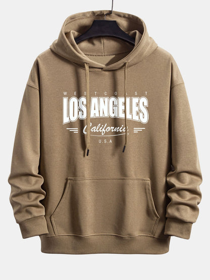 Los Angeles Print Relax Fit Hoodie