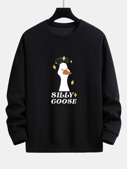 Dizzy Goose Print Relax Fit Sweatshirt