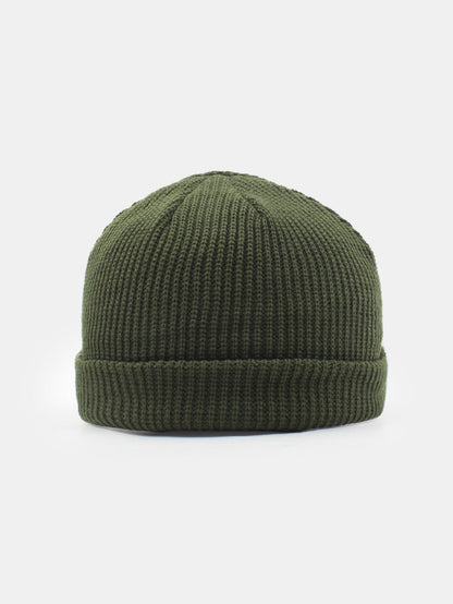 Solid Color Warm Knit Beanie Hat