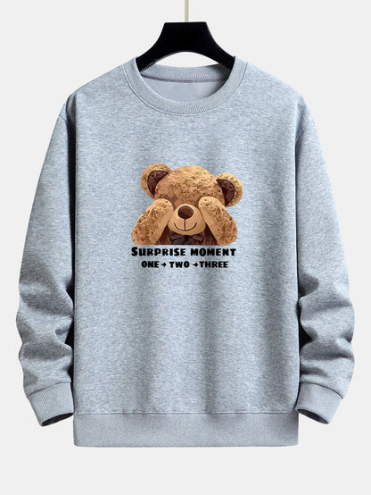 Slogan Bear Slogan Print Relax Fit Sweatshirt