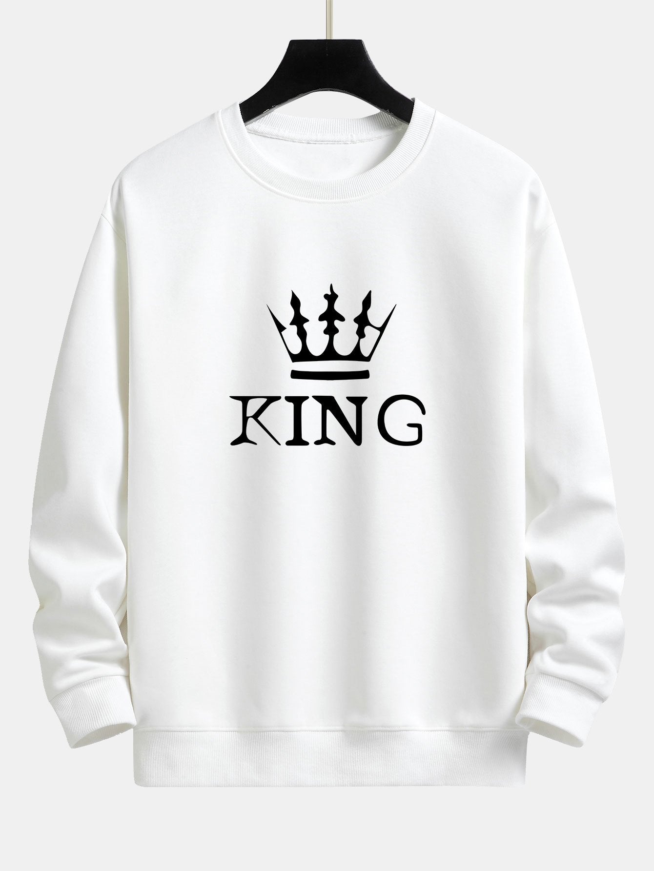 King Crown Print Relax Fit Sweatshirt