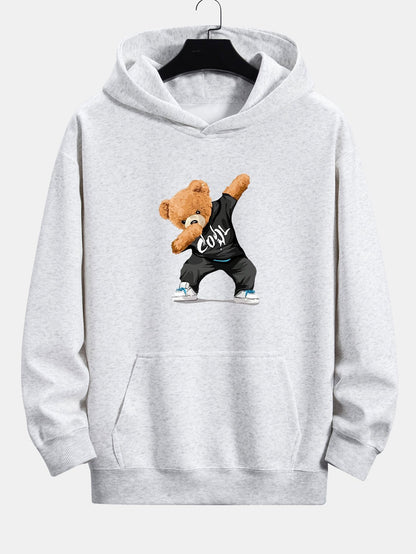 Cool Bear Print Relax Fit Hoodie