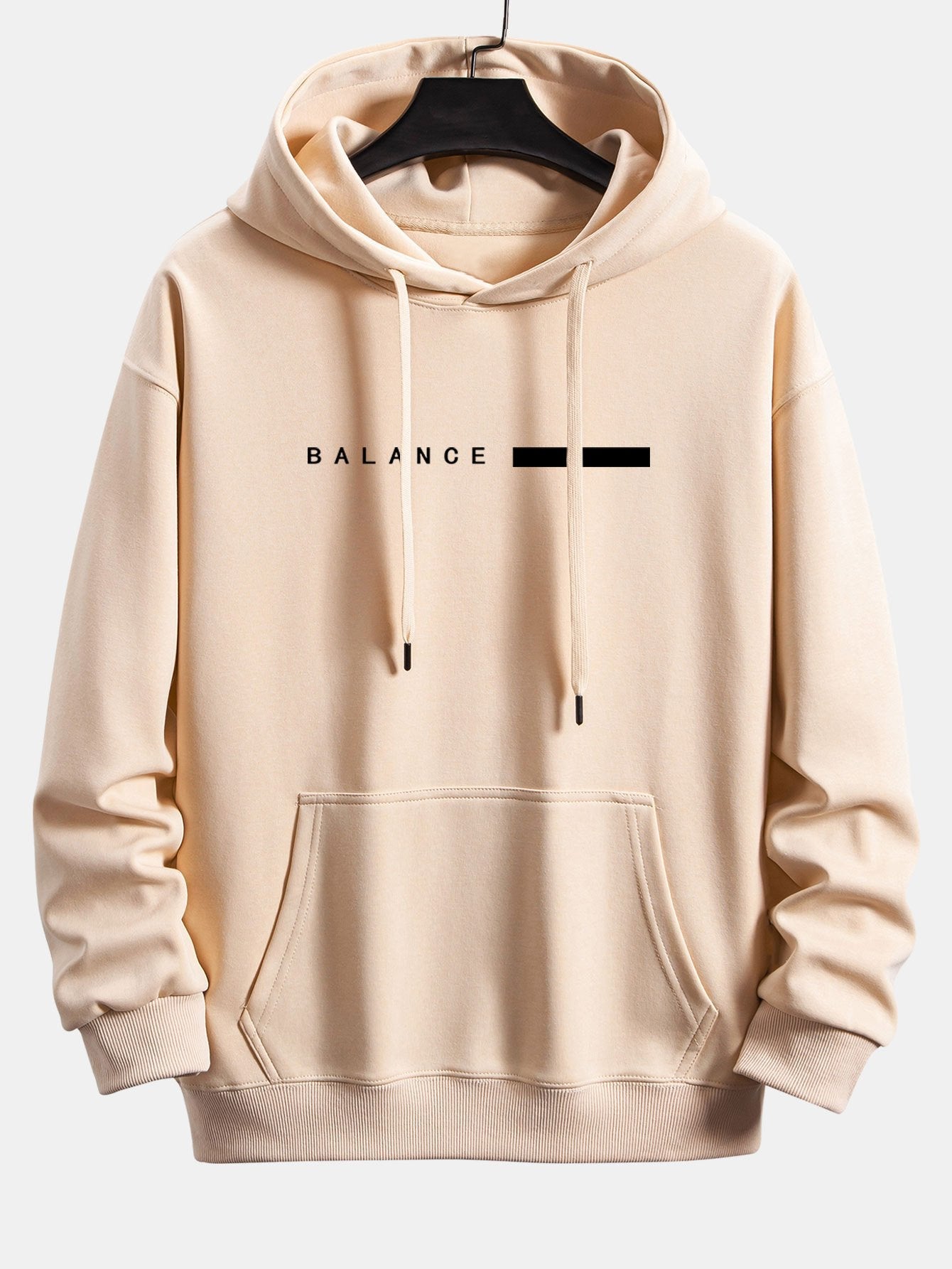 Balance Stripe Print Relax Fit Hoodie