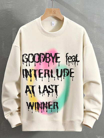 Graffiti Slogan Print Sweatshirt