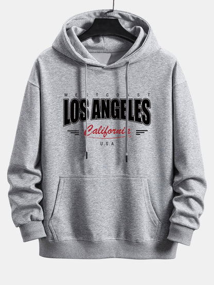 Los Angeles Print Relax Fit Hoodie