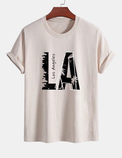 Regular Fit Los Angeles Print Cotton T-Shirt