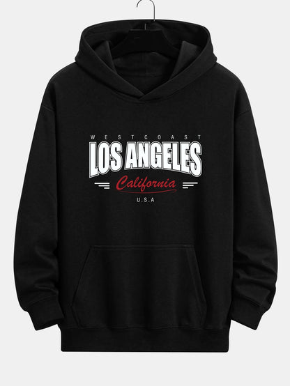 Los Angeles Print Relax Fit Hoodie