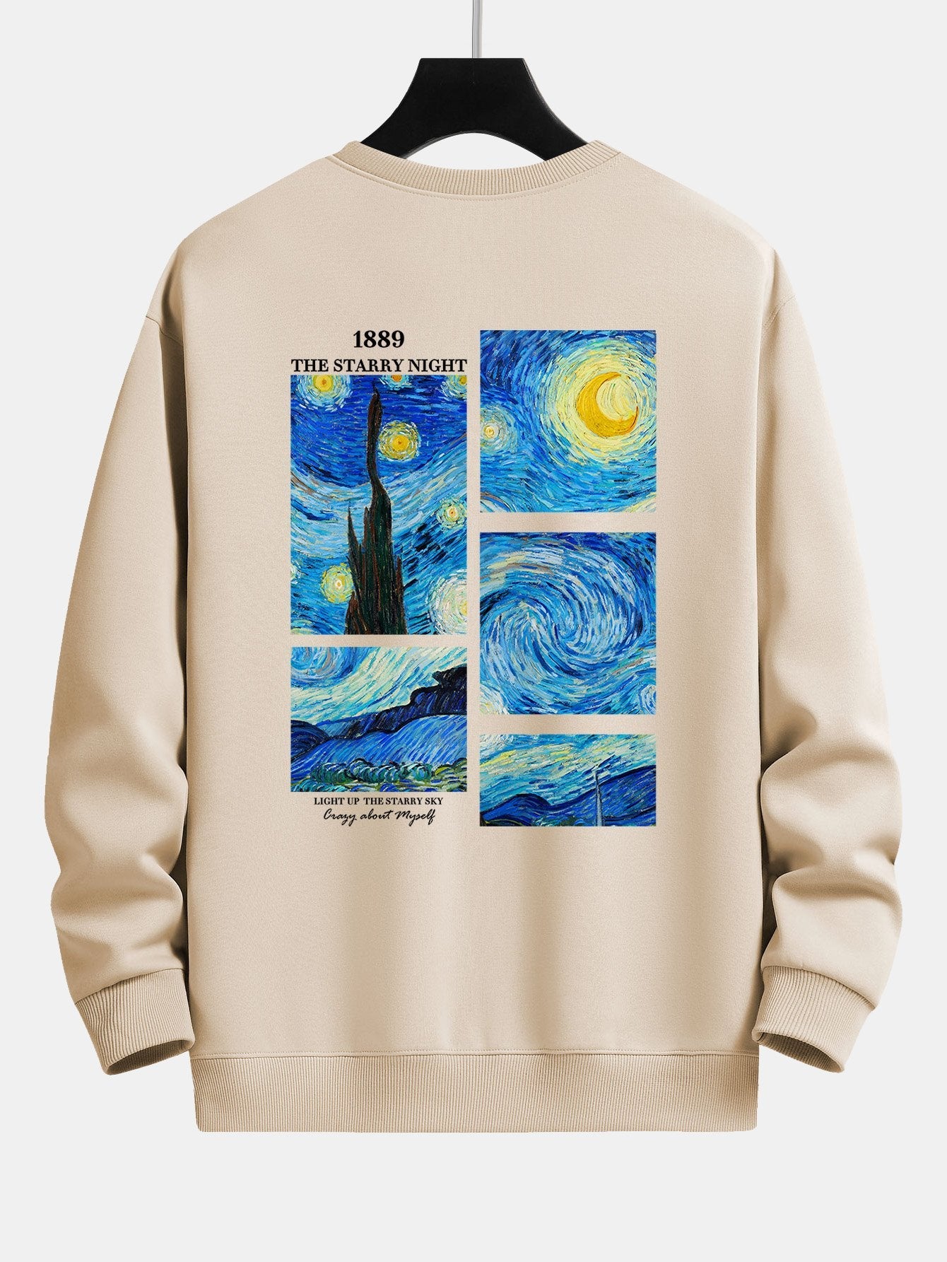 Starry Sky Back Print Relax Fit Sweatshirt