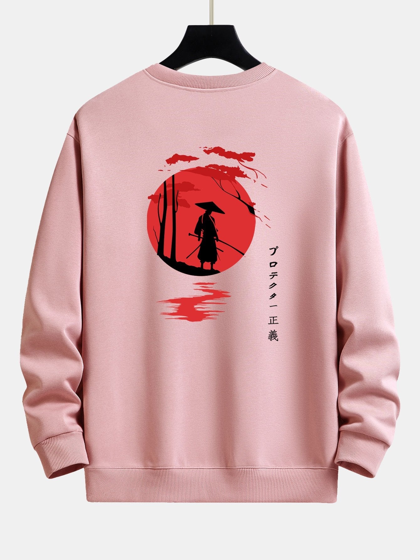 Samurai Back Print Relax Fit Sweatshirt