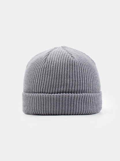 Solid Color Warm Knit Beanie Hat