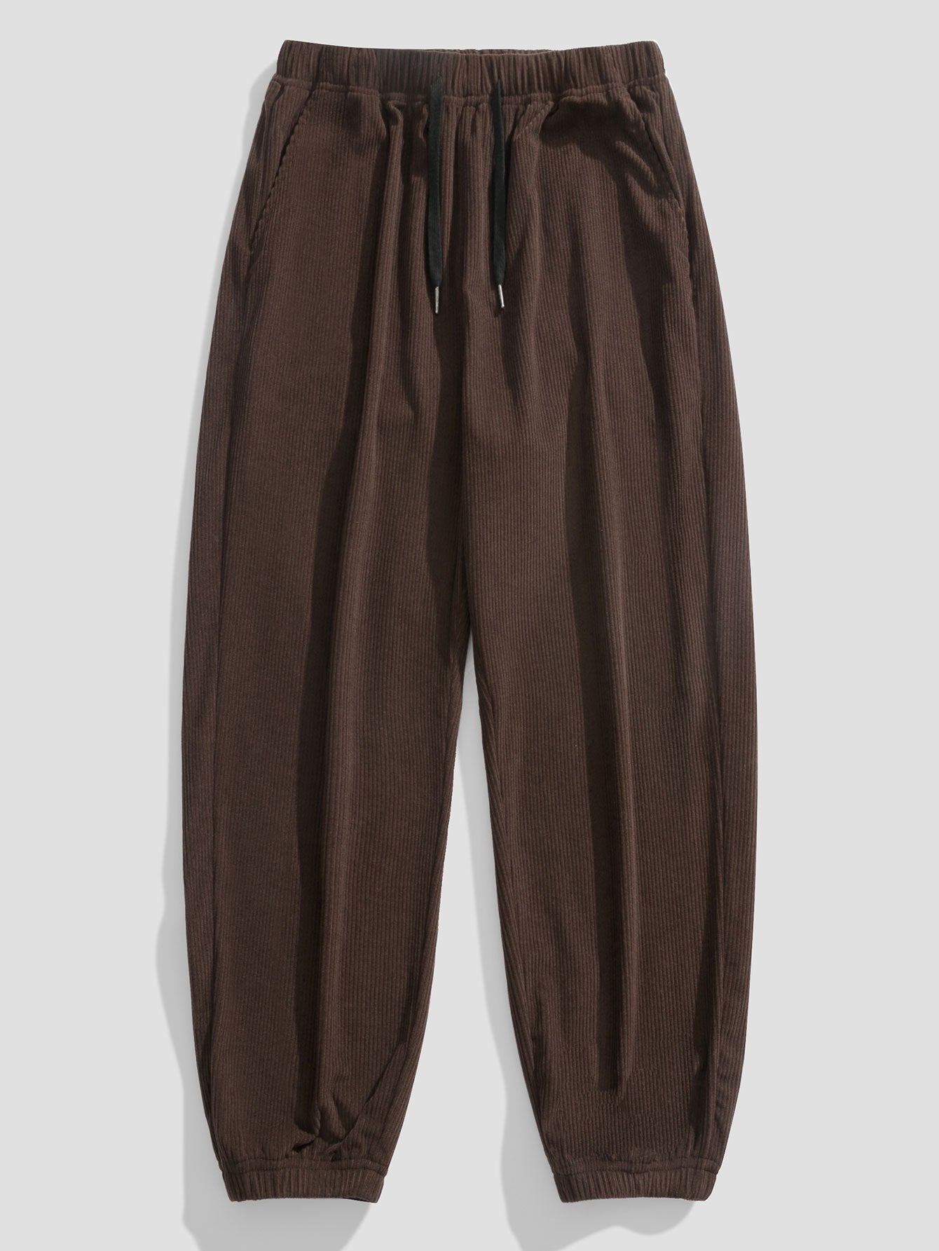 Corduroy Drawstring Jogging Pants