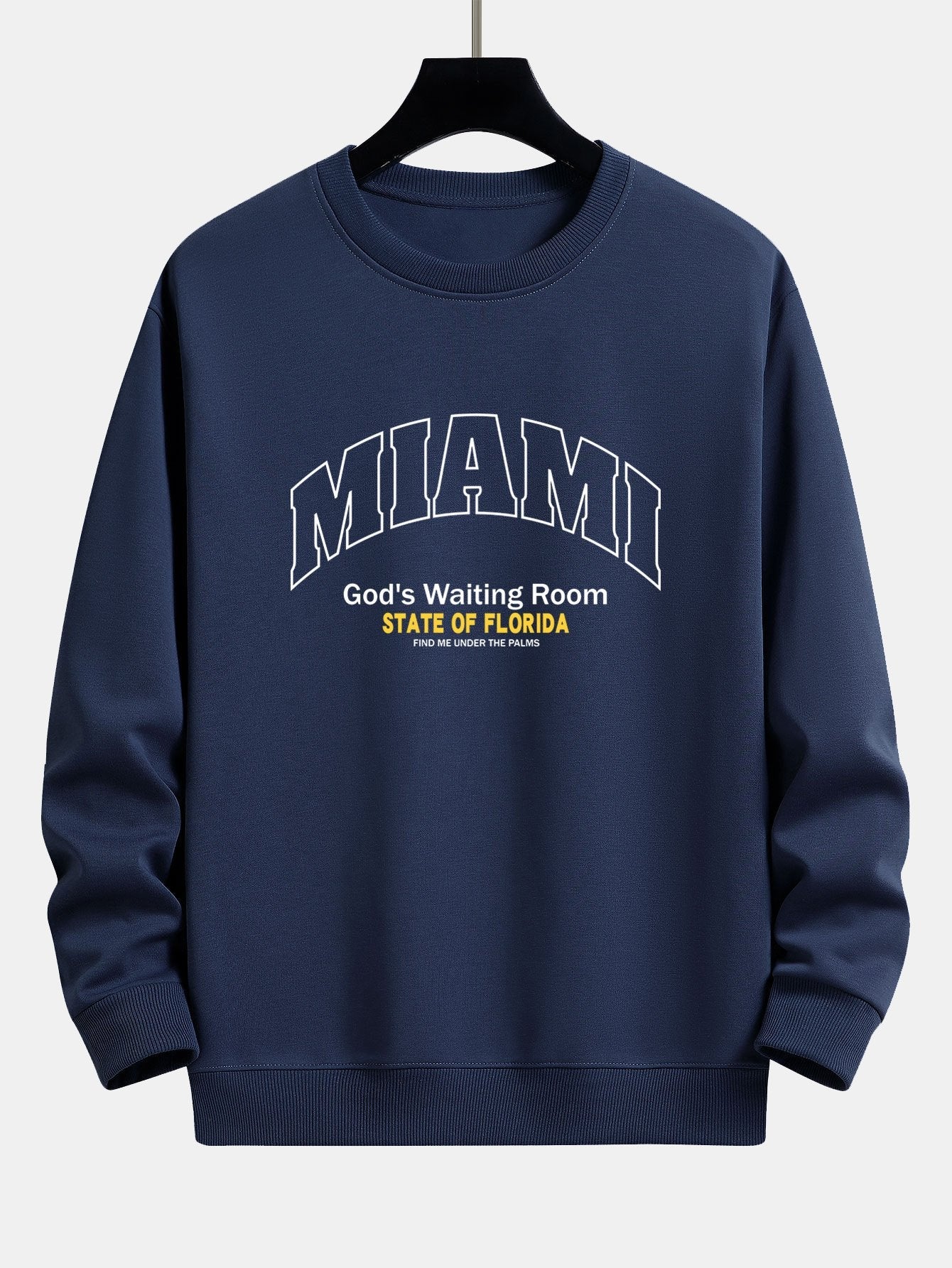 Miami Slogan Print Relax Fit Sweatshirt