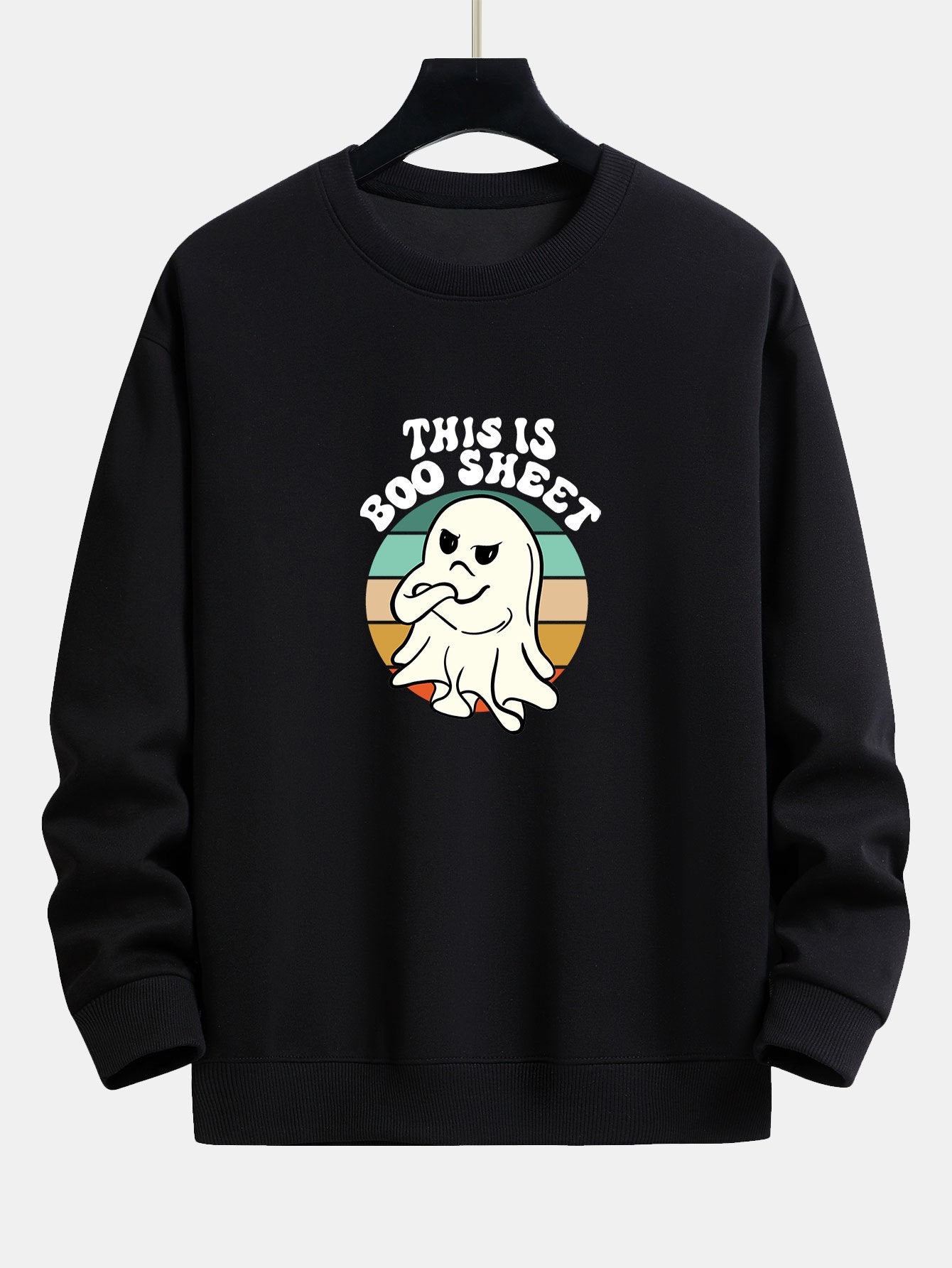 Ghost Slogan Print Relax Fit Sweatshirt