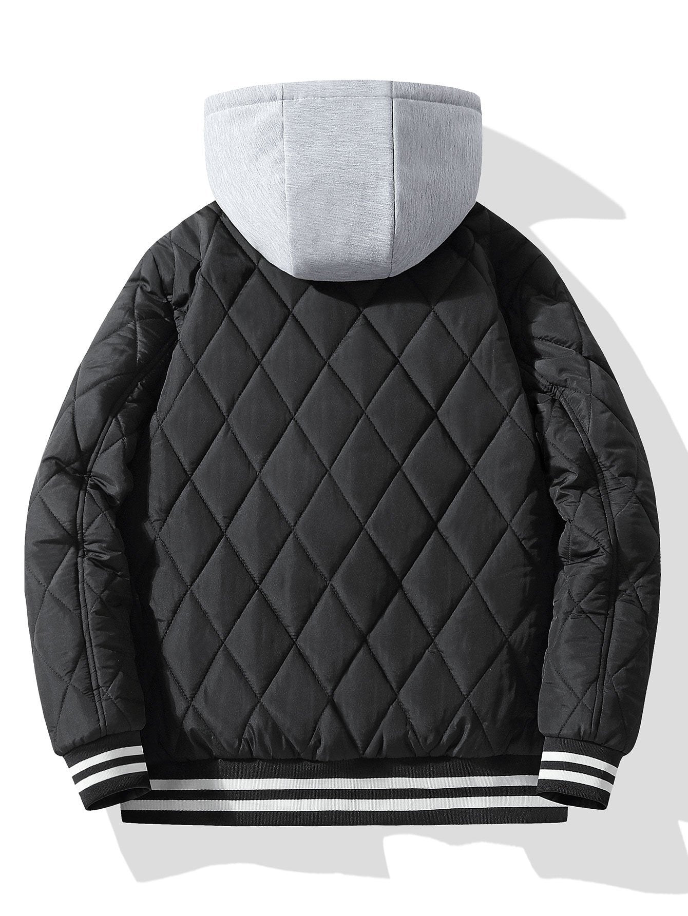 Teddy Lined Detachable Hooded Quilted Coat