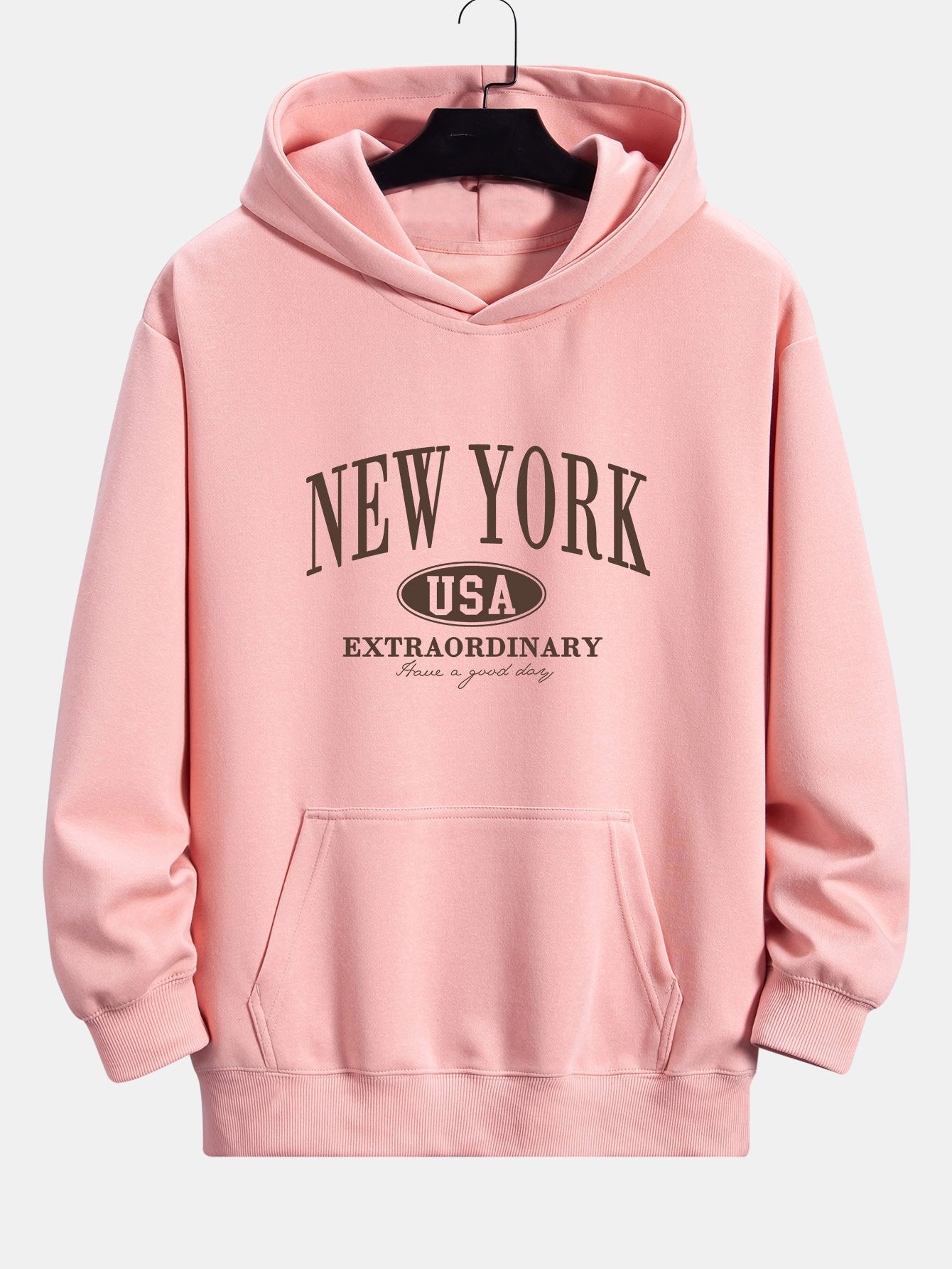 New York Print Relax Fit Hoodie