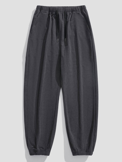 Corduroy Drawstring Jogging Pants