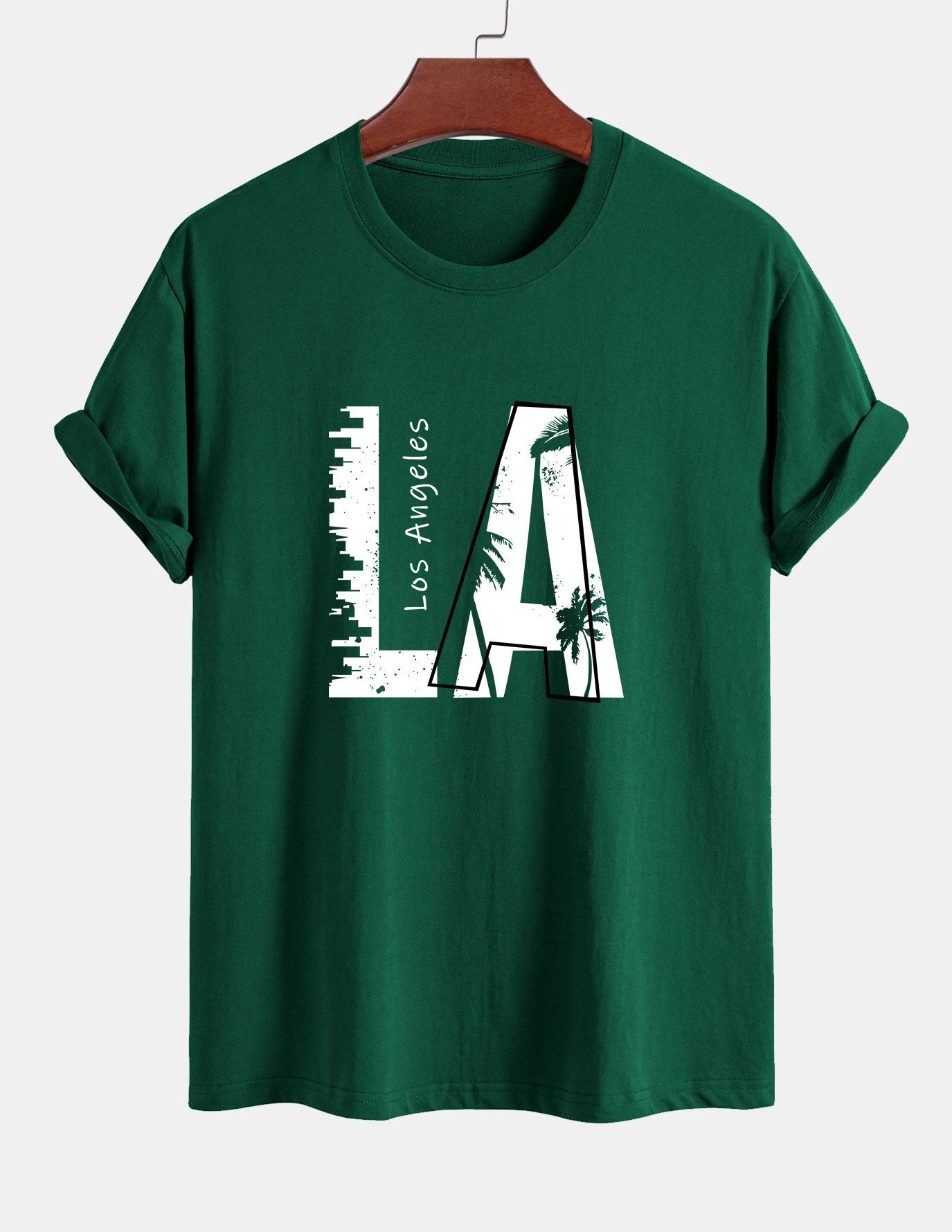 Regular Fit Los Angeles Print Cotton T-Shirt