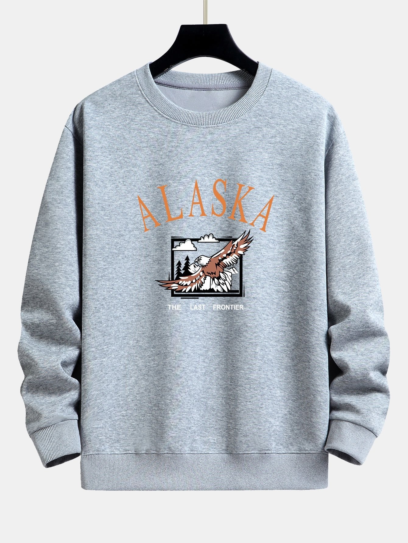 Alaska Bald Eagle Print Relax Fit Sweatshirt