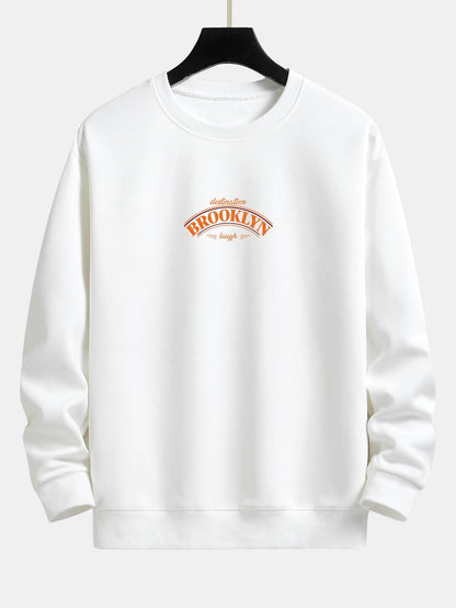 Brooklyn Slogan Print Relax Fit Sweatshirt